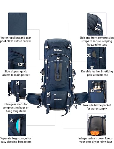 Ubon 60L Internal Frame Backpack