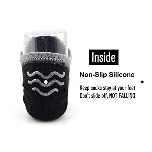 Image of Busy Socks Mens No Show Low Cut Socks Women's Invisible Liner Thin Socks with Non-Slip Heel Grips,Recycled Socks,1 /5 Pack