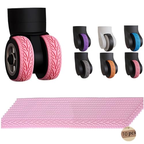 タイヤカバー キャスターカバー 10個セット 強力粘着 車輪カバー 汚れ転がり防止スーツケース スーツケース 貼り付け型キャリーケース クロスカントリー キャスターカバ キャリーバッグホイールカバー シリコン 旅行用 静音 車輪保護用 荷物保護 傷防止 地