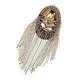 Transformation sans effort : rehaussez rapidement votre style avec cette épaulette, conçue faire et vous sentir en confiance dans n'importe quel environnement, épaulette à strass avec pompon en chaîne, badge d'épaule à franges