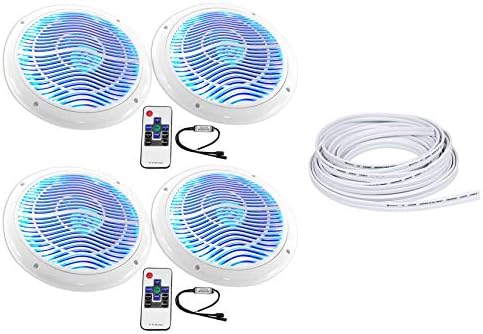 Rockville RSM65B 6.5" Slim Marine Boat Speakers (Pair) - 320W Peak, Waterproof, Black