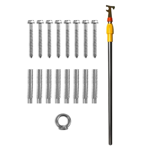 VEVOR Teleskopleiter 158,8 kg Stehleiter 11 Stufen Installationshöhe von 300 bis 320 cm Klappleiter Aluminium + Holz Ausziehleiter mit Einer vollautomatischen Sicherheitsverriegelung Dachbodenleiter