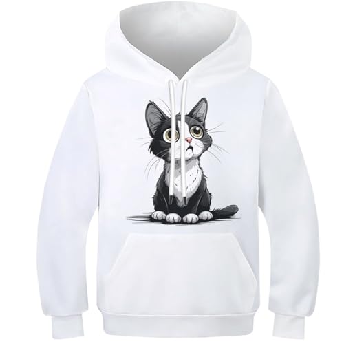 Pull chaton mignon idée cadeau ado fille et garçon de 13-15 ans