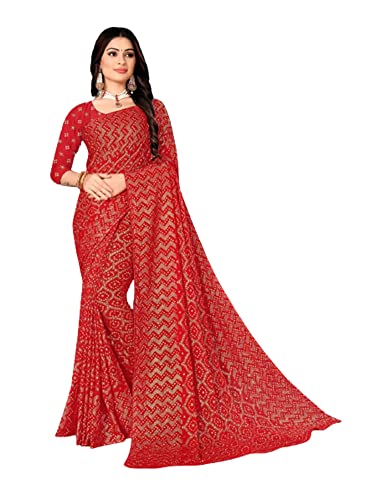 Sari de mariée népali traditionnel rouge mousse imprimé or premium 1653