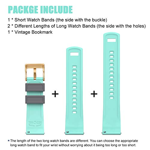 Image of Ritche Christmas Gift Silicone Watch Bands 18mm 20mm 22mm 24mm Quick Release Rubber Watch Bands for Men, White Elephant Gifts, Stocking Stuffers For Men