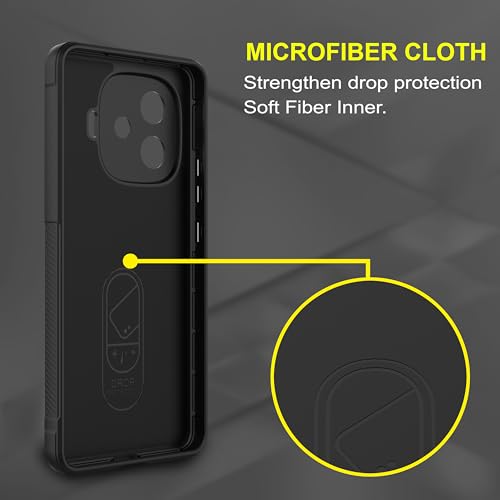 Image of amazon basics Back Case Cover for iQOO Neo 10R | Compatible for iQOO Neo 10R Back Cover | Liquid Silicon Magic Case with Camera Protection | Black