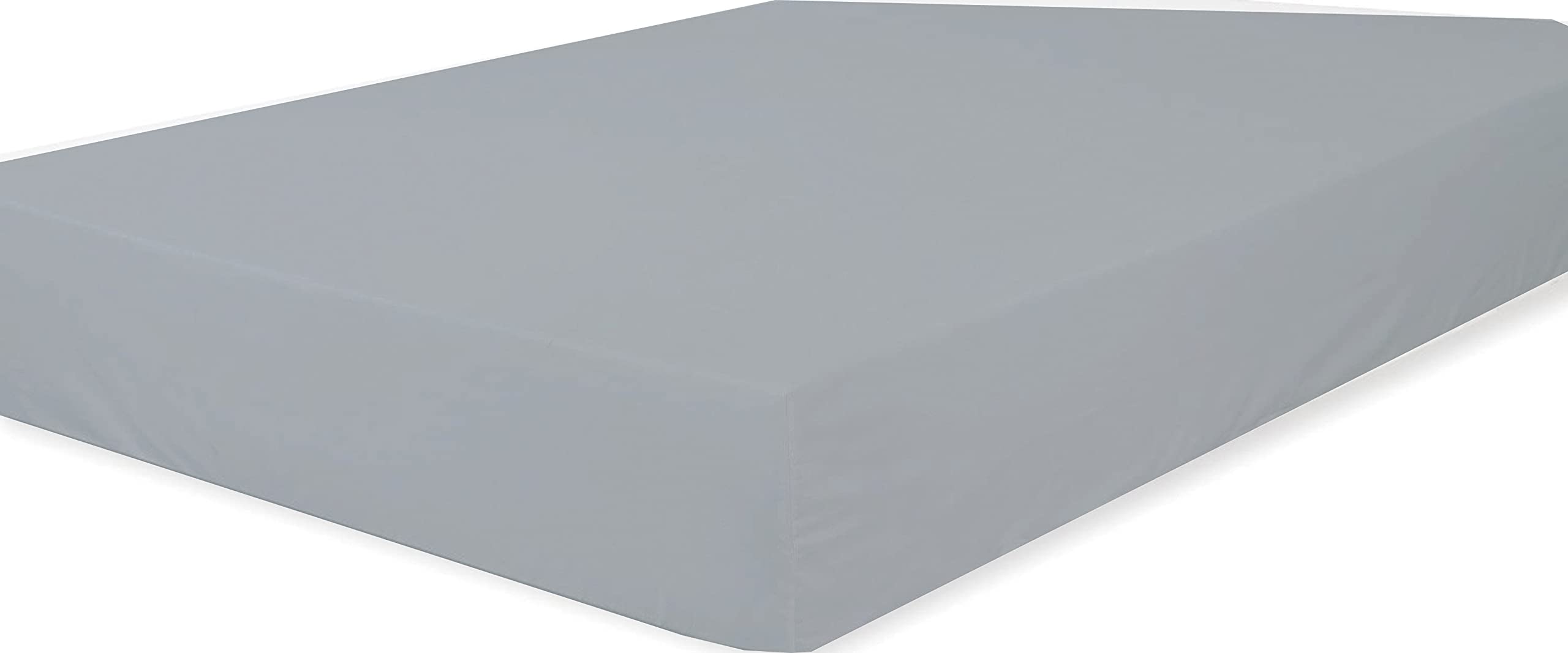 Linen HomeGrey Double Fitted Sheet Deep fit 12''/30cm Microfibre Easy Care Fitted Bed Sheets Double - Super Soft Brushed Wrinkle and Fade Resistance Bedding (Double, Grey)