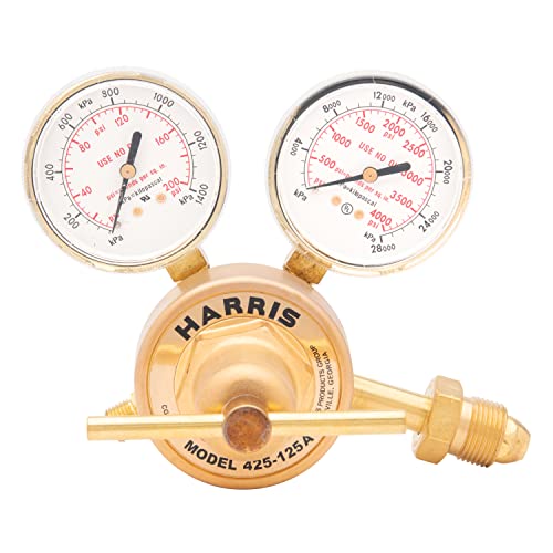 Harris 425-50-580 Pressure Regulator, 0-50 PSIG, Brass