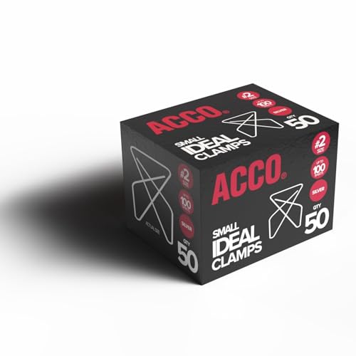ACCO Ideal Butterfly Paper Clamps, Steel Wire, Small 1.5 Inch Size, 100 Sheet Capacity, Silver, 50 Clamps per Box (A7072620) image 4