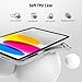 CACOE Hülle für iPad 11. Generation/iPad 10. Generation 10.9 Zoll mit Stifthalter, Dünne Weicher TPU Rückseite Schutzhülle mit Auto Schlafen/Wachen - Silber
