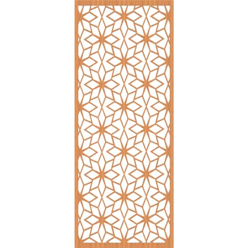 Image of 27 3 /8 inchW x 69 3 /8 inchH x 1 /4 inchT Lake Decorative Fretwork Wood Wall Panels, Cherry