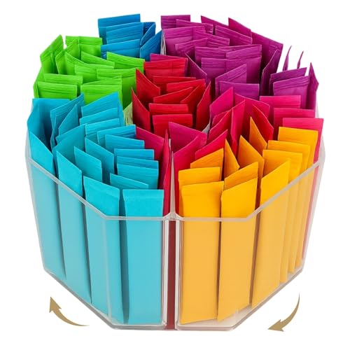 SWEWARM Organizador de bolsitas de bebidas, organizador de almacenamiento giratorio de acrílico, 5 compartimentos Lazy Susan para aperitivos, especias y cosméticos