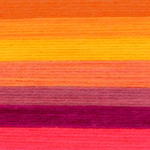 Image of Lion Brand Yarn, Mandala DK Lightweight Yarn for Knitting, Crochet, and Crafts, Fenrir, 1 Pack, Self-Striping Acrylic Fiber for Baby Blankets, Multicolor Shawls and Variegated Cardigans