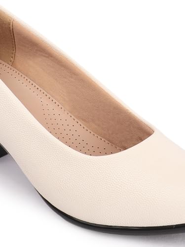 Image of Carlton London Women Comfortable Block Heel Pointed Toe Slip On Fashion Shoes for Daily use, Office use, Casual use