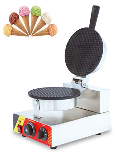 LEIRUO NP-601 Commercial Ice Cream Cone Machine Non-Stick Egg Roll Waffle Maker Electric Household Waffle Stove Belgian Waffle Baker CE Certificate (220V)
