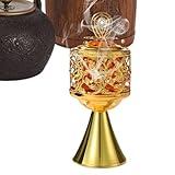 Gold Räucherständer - Eisen Arabisch Hohl Kerzenhalter,Schmuckstück Für Meditation Deko Zuhause Hotel Familien Yoga Raum Tempel Zeremonien Gastronomie