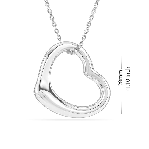 LeCalla 925 Sterling Silver Necklace Jewelry Lightweight Pendant with 18 inches Chain Necklace for Women Teen3