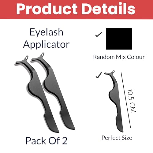 Image of TEMPERIA (2pcs) Fake Eyelashes Extension Applicator Makeup Accessories Tools - Creates Eye-Opening & Lifted Lashes - False Eyelash Curler for Women & Girls - Suitable for All Eye Shapes (HS318)