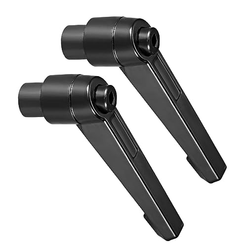 Image of Clamping Lever Handles, M8 Female Thread 57mm Lever, Adjustable Quick Release Locking Rotating Knobs Black - (Applications: for Lathe Machinery), 2-Pieces