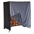BroilPro Accessories Heavy Duty Firewood Vinyl Log rack cover 4' (4', black)