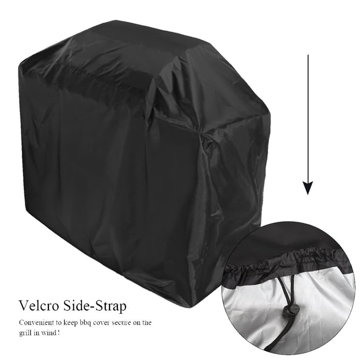 Housse de Barbecue imperméable pour Barbecue d'extérieur 190 x 71 x 117 cm, Noire