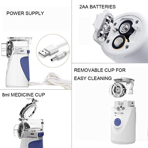 Personal Cool Mist Steam Inhaler, Portable Atomizer Hydrating Mist, Handheld Steam Atomizer for Home Office Daily Use - Thumbnail 7