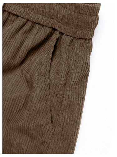 Verdusa Men's Casual Corduroy Pants Streetwear Straight Leg Loose Trousers with Pockets3
