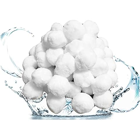 Yakimz Filter balls pool for sand filter system, 2800 g pool filter balls, replaces 100 kg filter sand, quartz sand, sand filter material, ultra-light and reusable Cover