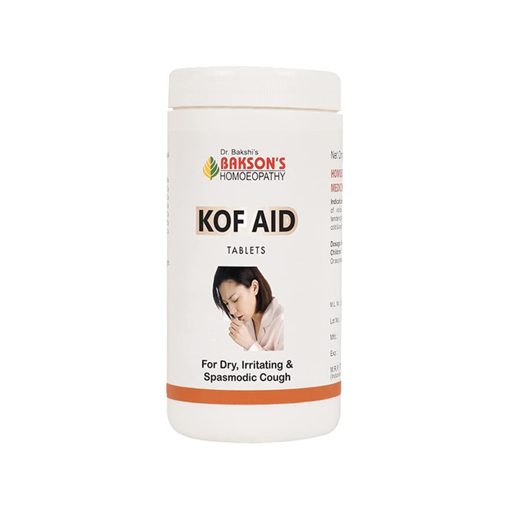 Dr. Bakshis BAKSONS HOMOEOPATHY KOF AID TABLETS -200 TABS (B0C2Z63SR7) Amazon Price History, Amazon Price Tracker