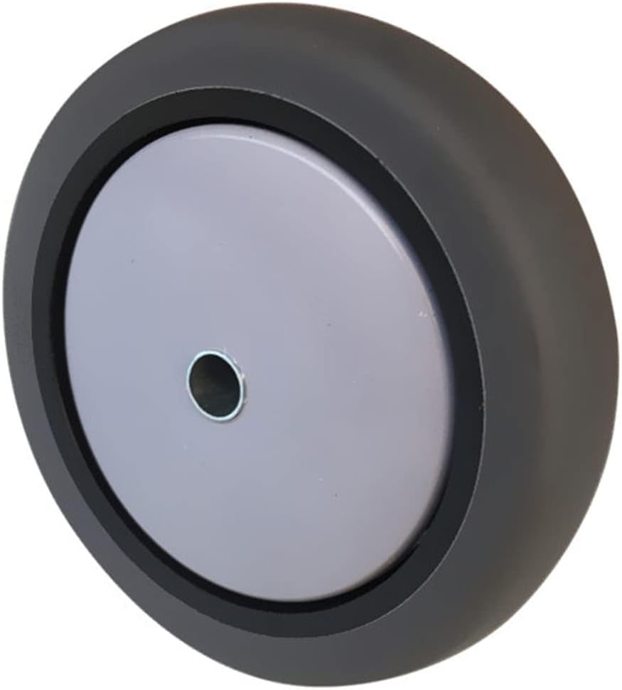 Wytrzymałe kółka skrętne 100 mm - nośność 280 kg - gumowe rolki do mebli, kuchni i stołu warsztatowego - Zestaw 4 sztuk z hamulcem (11 x 35 mm) dla optymalnej mobilności