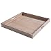 MyGift Large Shabby Chic Square Wood Serving Tray for Breakfast in Bed, Tea, Coffee - 19 x 19 inch