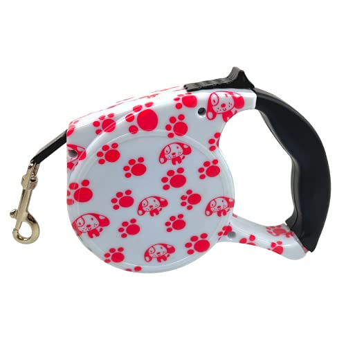 Correa Extensible para Perros, Correa Retractil de Nylon para Perro Correa Extensible con un Botón de Freno rápido y Bloqueo y Cómodo Agarre de la Mano para Entrenar a Pie o Correr Cover