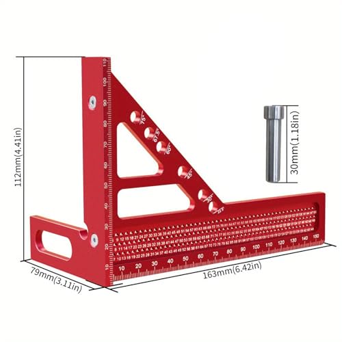 Regla Medidora 3D de Aluminio para Carpintería 22.5-75° miniatura 5