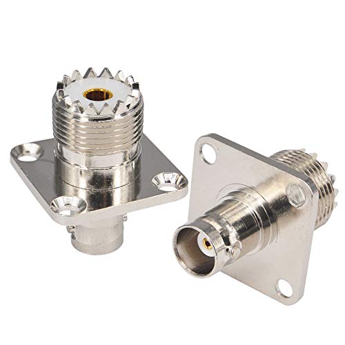 Conector BNC hembra a UHF hembra SO239 panel coaxial x2 miniatura 1