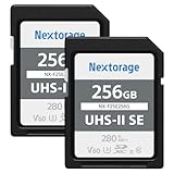 Nextorage 256GB 2パック SDXC UHS-II V60 日本ブランド 最大書き込み速度100MB/秒 読み取り速度280MB/s 4K録画 2P-F2SE128G/INE SDカードメモリ カメラ用