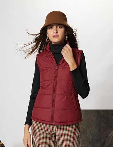 Image of Amazon Brand - Symbol Women Regular Fit Quilted Jacket With Detachable Sleeves (Puffer Jackets)