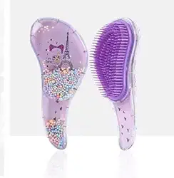 Escova de Cabelo Infantil Mágica Desembaraçadora – 5 Modelos Divertidos (Paris Lilás)