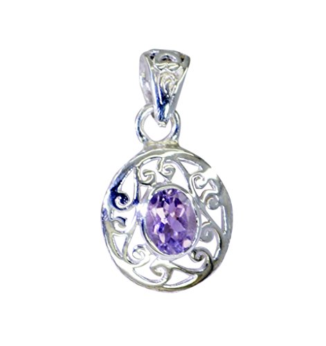 Pendentif améthyste fleur de lis en argent RIYO fini les bijoux ternes
