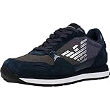 Emporio Armani Women's Sneaker Walking Shoe, DEN+DEN+Navy+Denim, 5