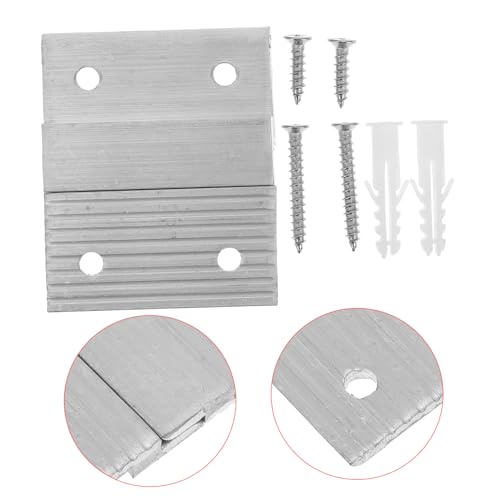 Image of Heavy Duty Z Shaped French Cleat Picture Hanging Kit Interlocking Wall Mount Brackets for Mirrors Artwork and Photo Frames Includes Screws and Level Tool