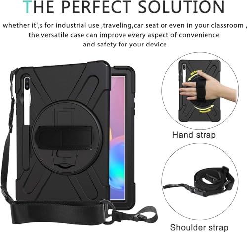 Image of MoreFit Hybrid Back Cover Case with Kickstand Wheel Pattern for Samsung Galaxy Tab S6 10.5 2019 SM-T860 / T865 / T867