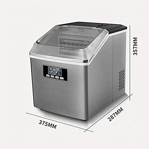 Máquina fabricadora de hielo, 25 kg/24 h, cubos cuadrados, cubierta transparente completa, para hogar/tienda/café/local de bebidas frías miniatura 3
