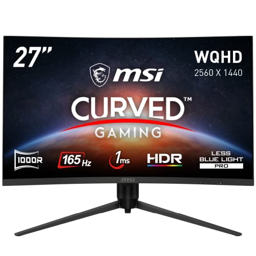 Amazon.co.jp: MSI Optix G271CQP 湾曲率1000Rゲーミングモニター VA