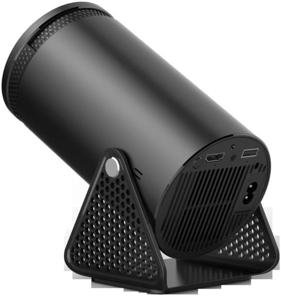 Outdoor Portable Projector for Home Use Projecting Onto White Wall