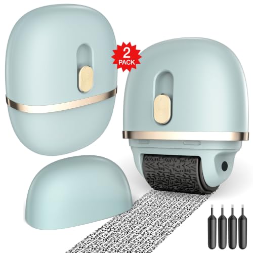 Lomil Identity Protection Roller Stamps, 2 Pack Blue
