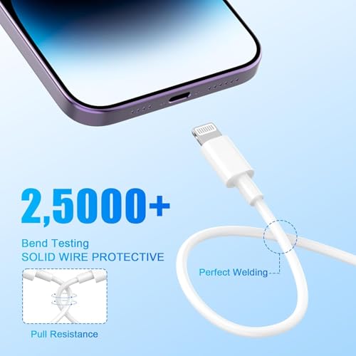 Image of [Apple MFi Certified] USB C to Lightning Cable Fast Charging 4Pack 3FT | i Phone Fast Charger Cable USB-C Power Delivery Charging Cord for iPhone 14 /13 /12 /11 /XS /XR /X /8 /iPad (White)