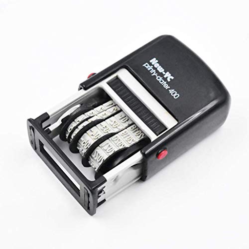 WHGG Tampon Dateur Tampon Encreur Date Encrage Automatique Rechargeable Tampon Dateur en Caoutchouc Portable De Bureau Idéal pour Fournitures Scolaires De Bureau Cover