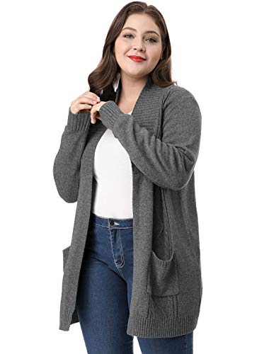 Agnes Orinda Women's Plus Size Classic Cardigan Sweaters Long Sleeve with Pockets Lightweight Cardigans3