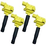 HLZ PRODUCT HIGH PERFORMANCE IGNITION COIL SET OF 4PCS A0001502580 A0001502980 UF555 UF658 FOR MERCEDES BENZ C250 SLK250 C200 C180 C230 E200 E260 SLK200 1.8T L4 M271 C203 S204 W204 W212