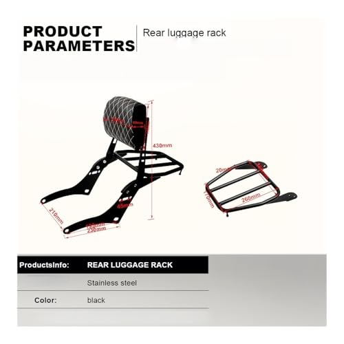 Dossier selle passager Rebel CMX500 en acier robuste et finitions premium